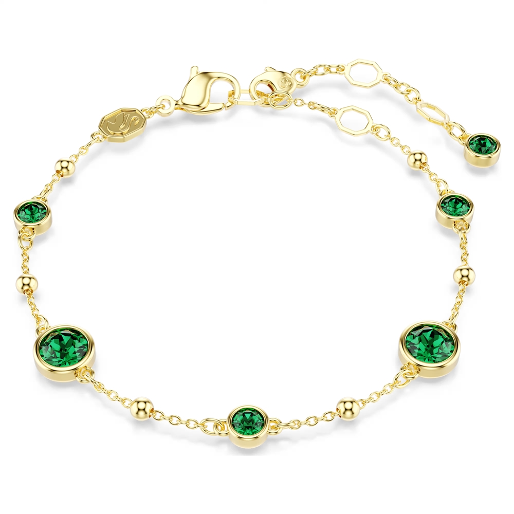 Bracelet métal doré, cristaux verts - 5730676 - Swarovski