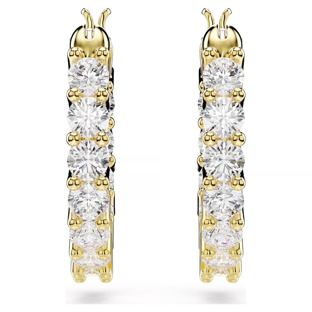 Anneaux métal doré, cristaux blancs - 5733398 - Swarovski