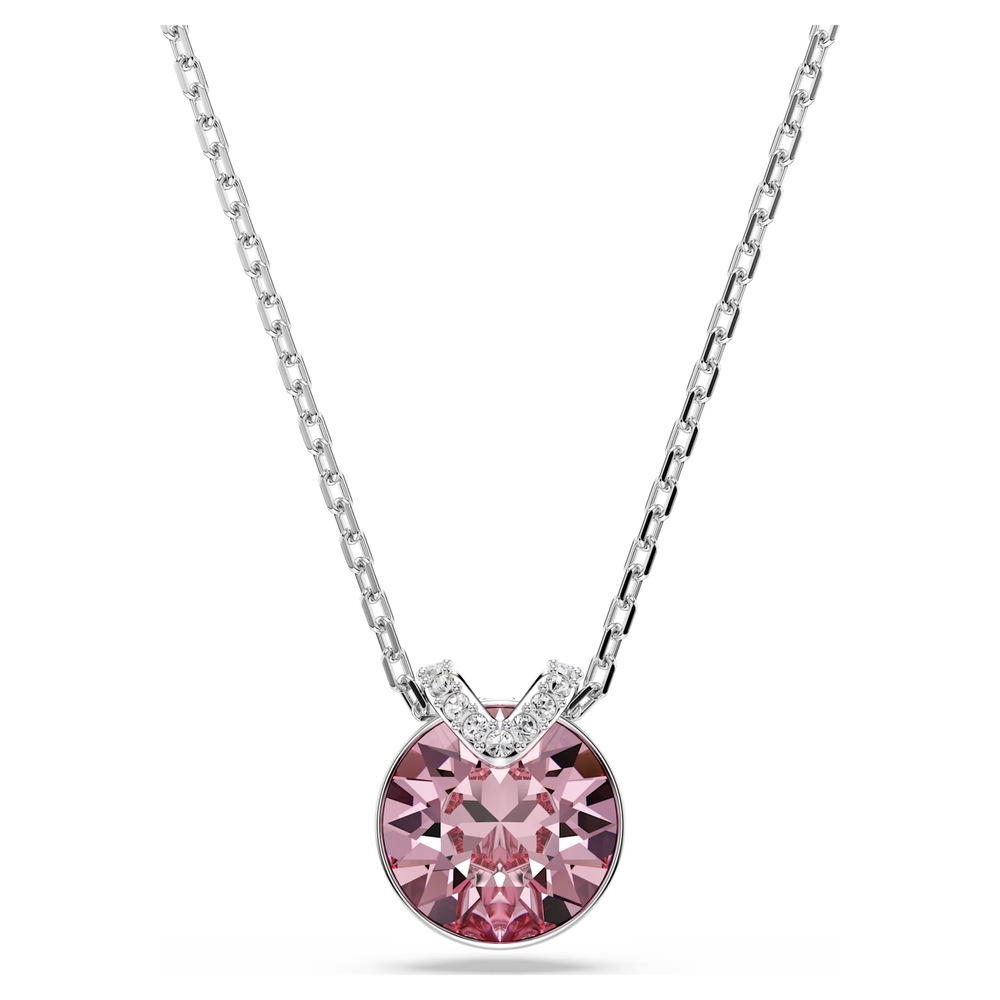 Collier métal rhodié, cristaux blancs et rose - 5734230 - Swarovski