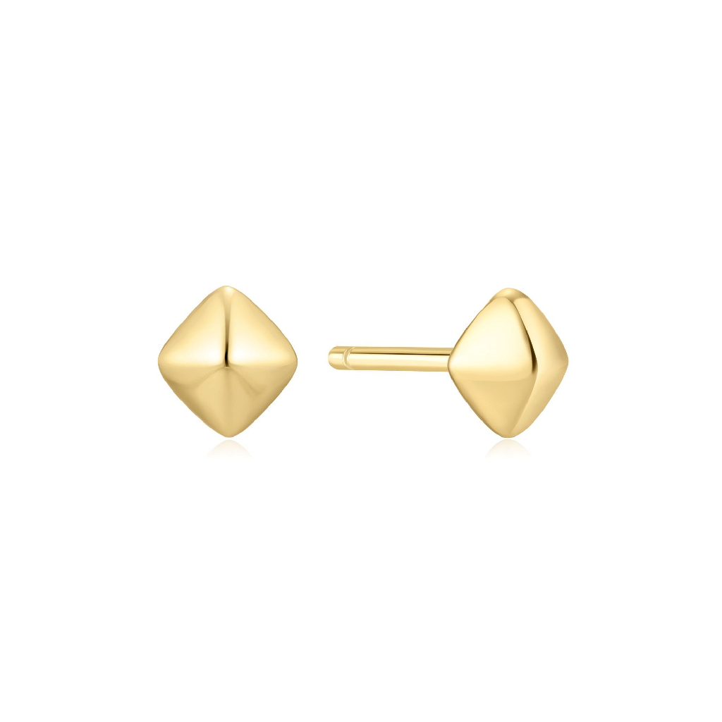 Boucles d'oreilles fixes argent doré - E067-02G - Ania Haie