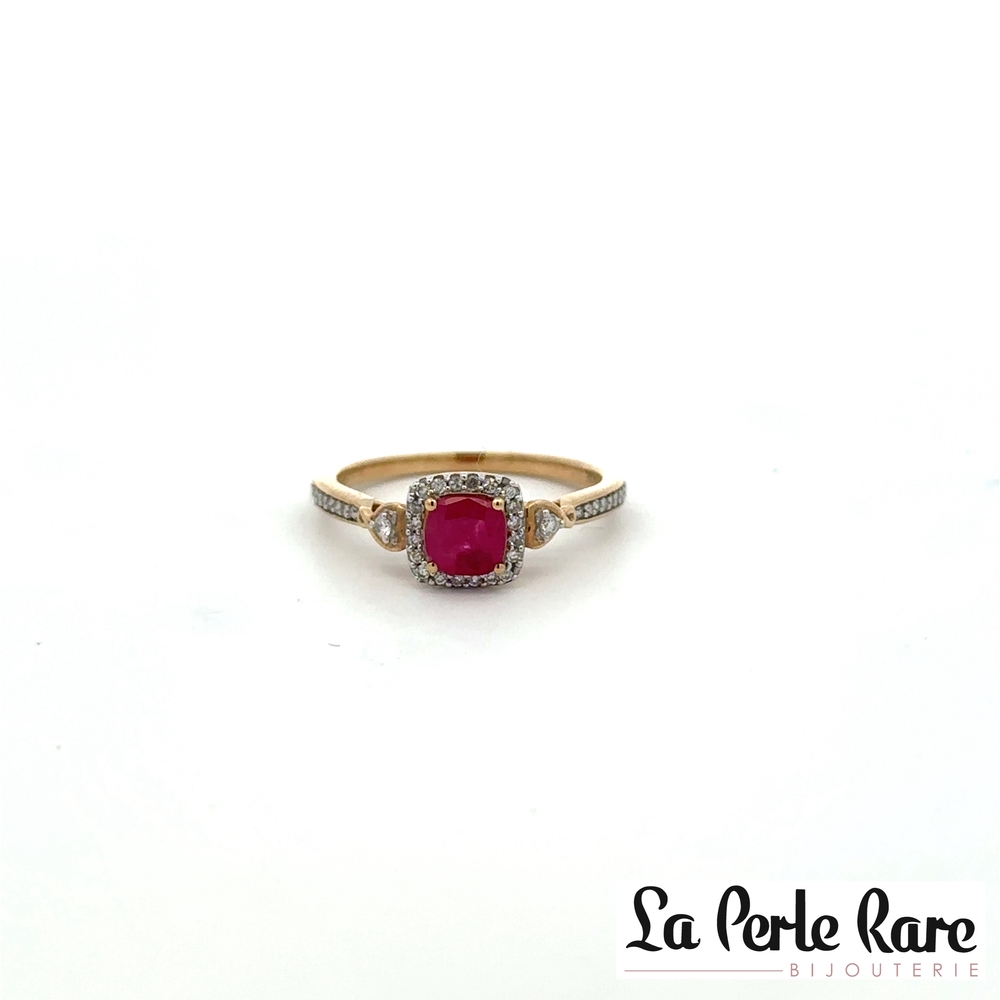 Bague rubis et 15 points diamant - SKR33518-15RD - Exclusivités