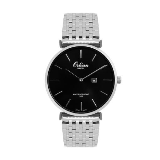 Orlean watch stainless steel black dial