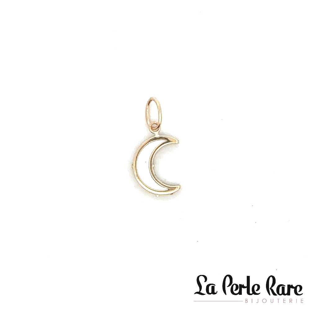 Pendentif lune, or jaune 10 carats, nacre de perle - 11719-C-BLANC - Exclusivités