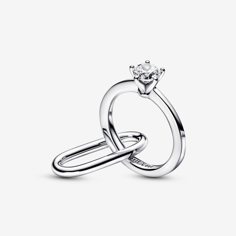 Maillon double epouse-moi, pandora me, zircons, argent. - 792525C01 - Pandora