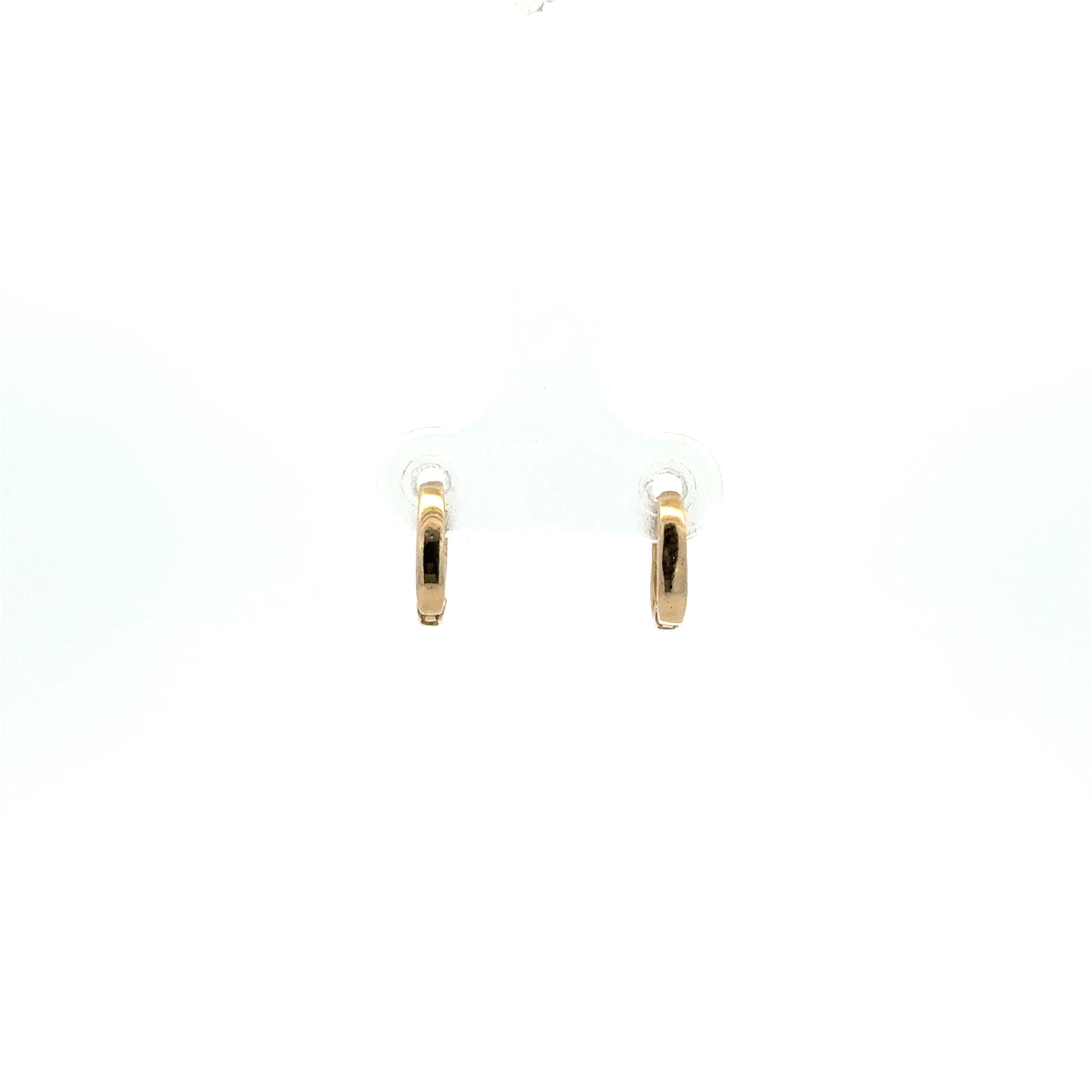 Anneaux de type huggies carrés, or jaune 10 carats