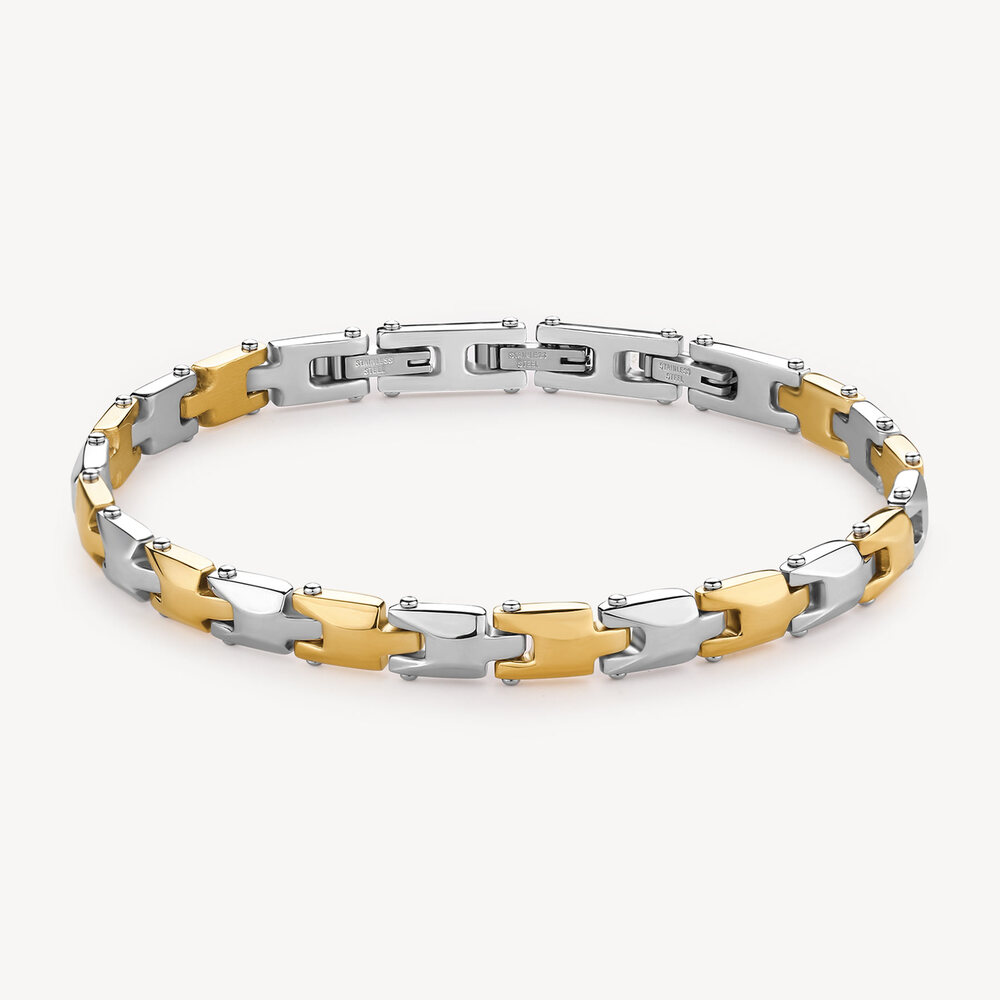 Bracelet acier inoxydable 2 tons (blanc et jaune) - BBC21 - Brosway Italia