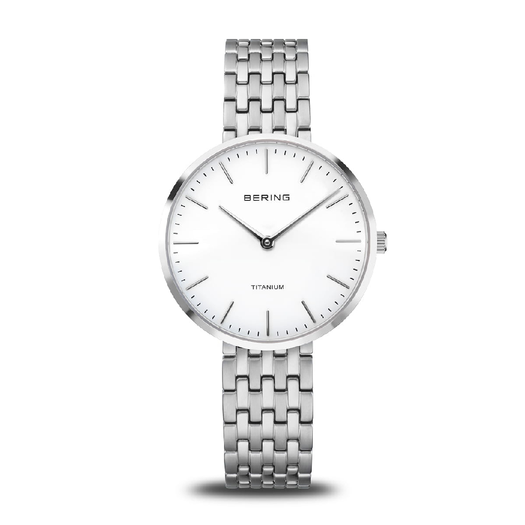 Montre titane cadran blanc