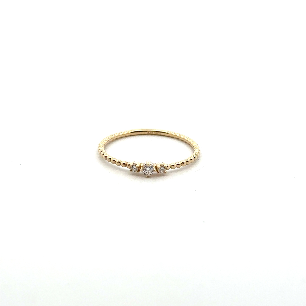 Bague or jaune 10 carats, 7 points de diamant total, VS/GH - DNR0047-01 - Exclusivité