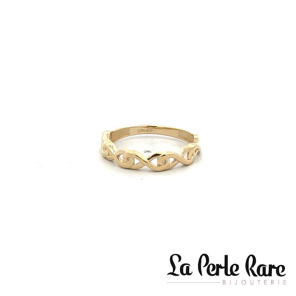 Bague symbole de l'infini, or jaune 10 carats - ROZ-3525-J - Exclusivités