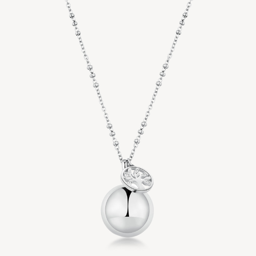 Pendentif acier inoxydable et cristaux