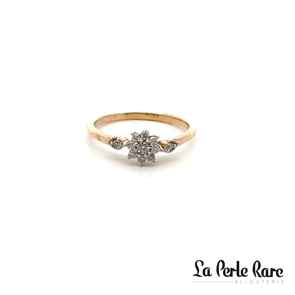 Bague or jaune 10 carats, 15 points de diamants total - SKR32014-15 - Exclusivités