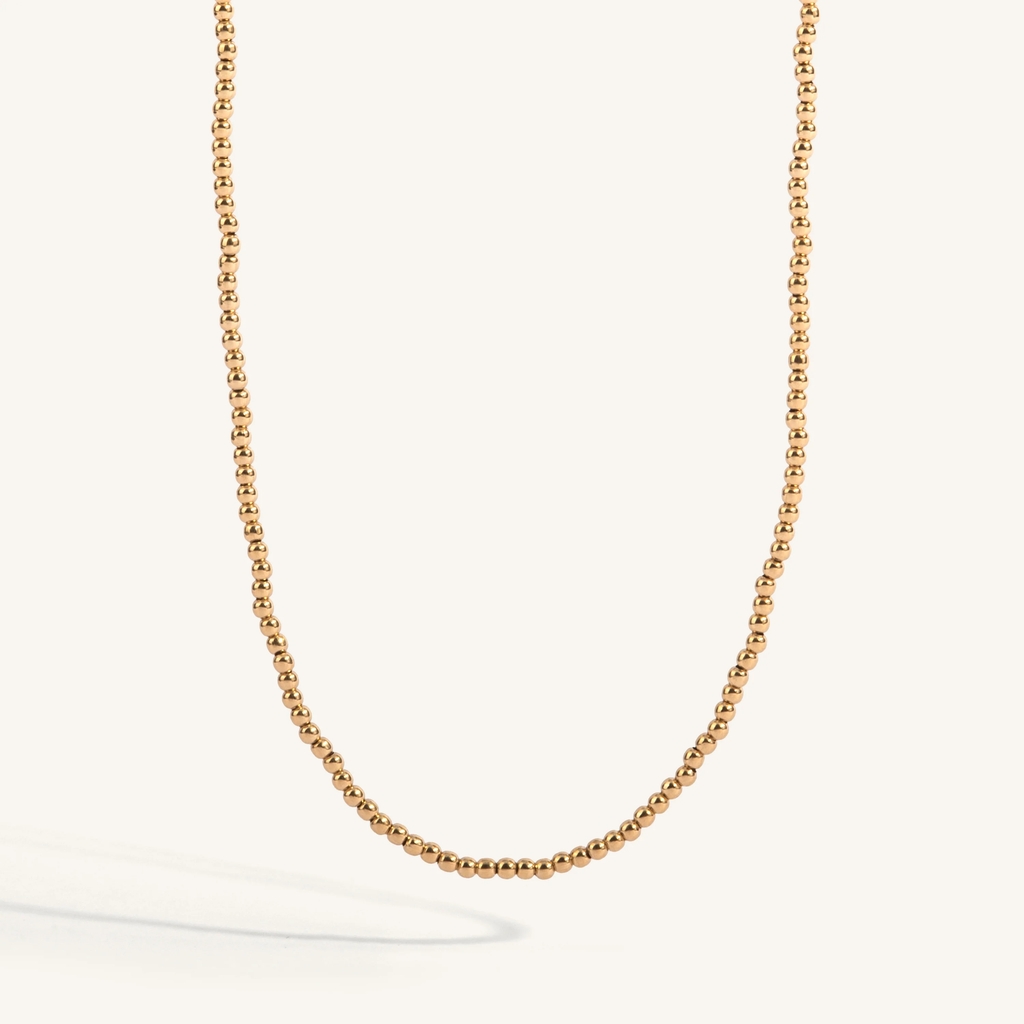 Collier métal doublé d'or 14 carats, 2 millimètres