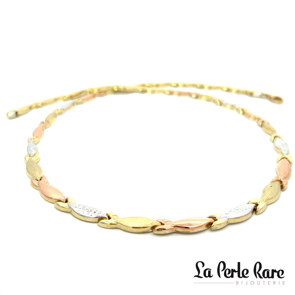 Collier or 3 tons (jaune/blanc/rose) Collier or 3 tons (jaune/blanc/rose)