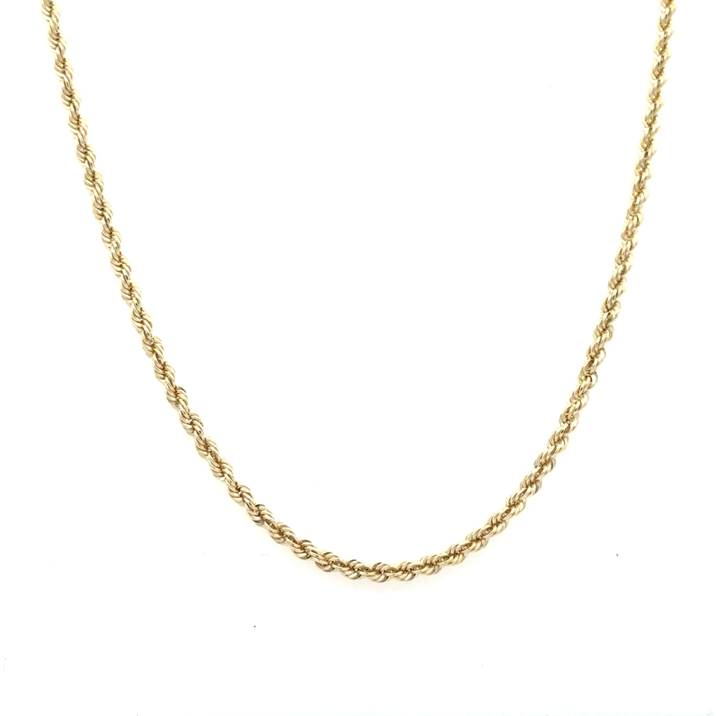 Chaîne torsade, or jaune 10 carats
