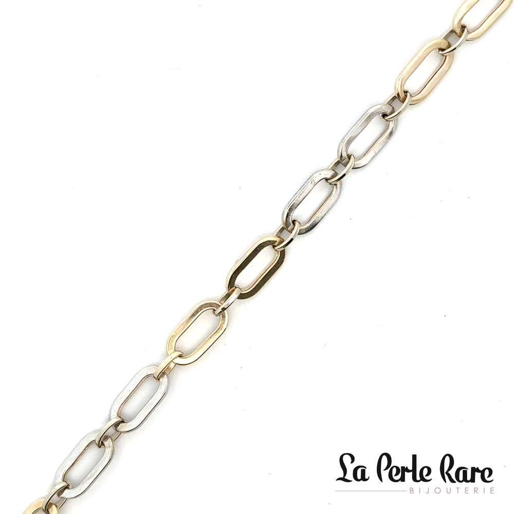 Bracelet en or 2 tons (jaune et blanc) 10 carats - BH01-1661-2T - Exclusivités