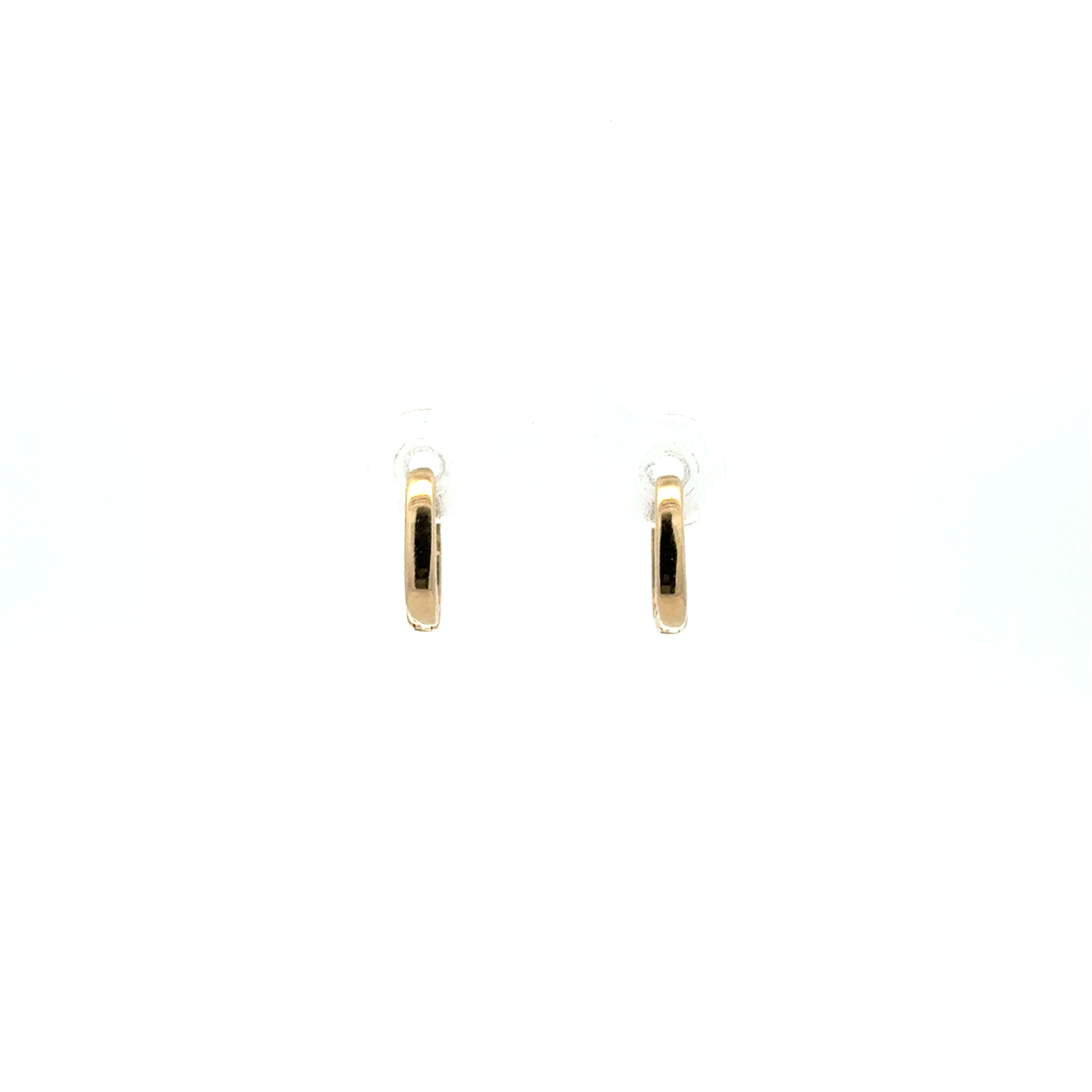 Anneaux de type huggies carrés, or jaune 10 carats