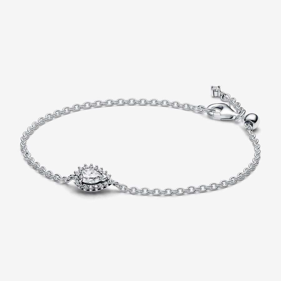 Bracelet halo scintillant, argent, zircons - 593001C01-18 - Pandora