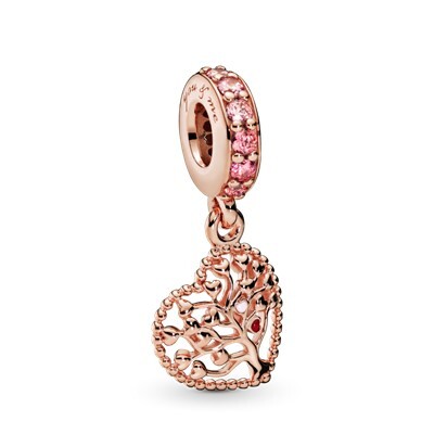 Arbre d'amour, cz rose et rouge,émail - 786592CZSMX - Pandora