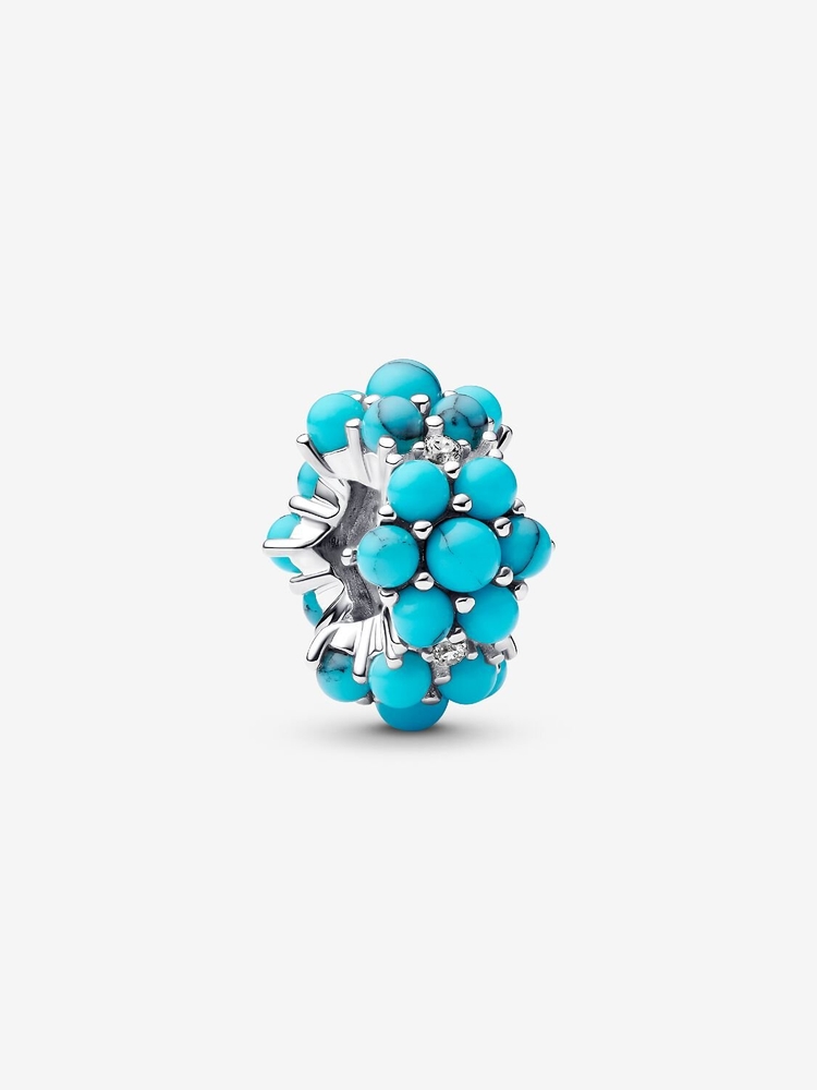 Bille océan, argent, imitation turquoise, zircons incolores - 793897C02 - Pandora