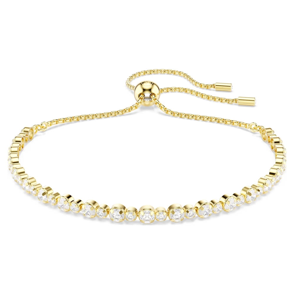 Bracelet tennis, métal doré, cristaux blancs - 5730709 - Swarovski