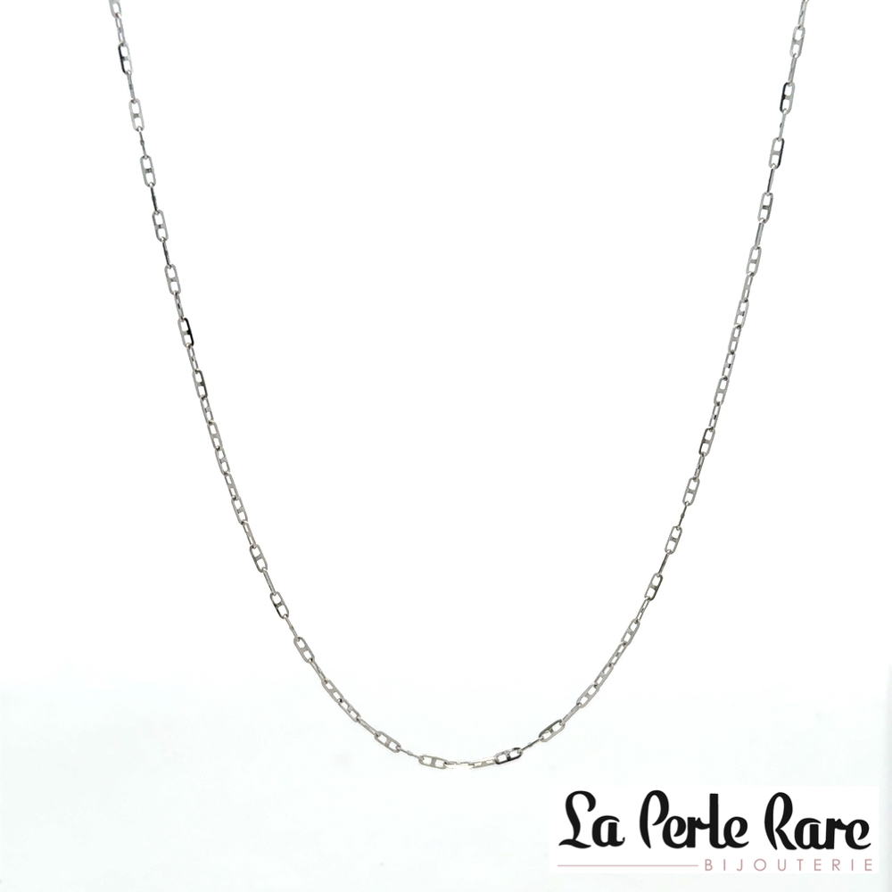 Chaîne mailles marine, or blanc 10 carats - LPR-2833-18 - Exclusivités