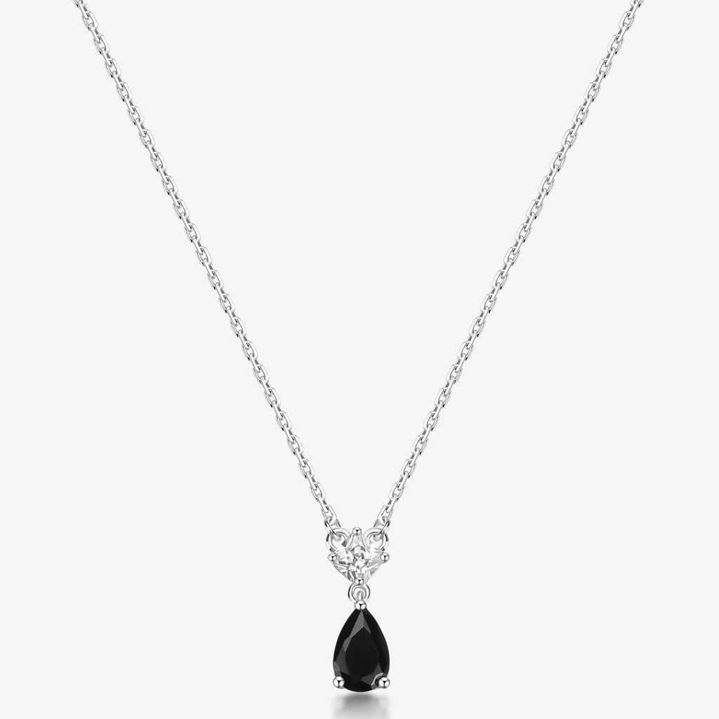 Collier argent finition rhodium, zircons noir et blanc - FMB114 - Brosway Italia