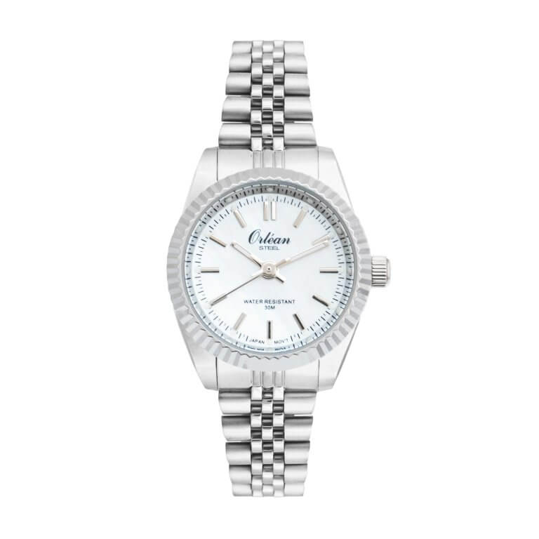 Montre acier inoxydable, fond nacré - ME3598 - Orlean