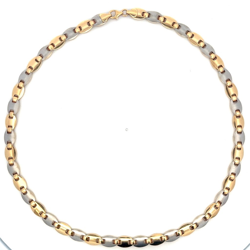 Collier en or deux tons 14 carats