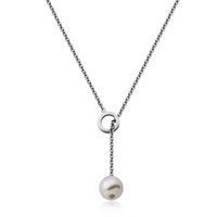 Collier en acier avec perle