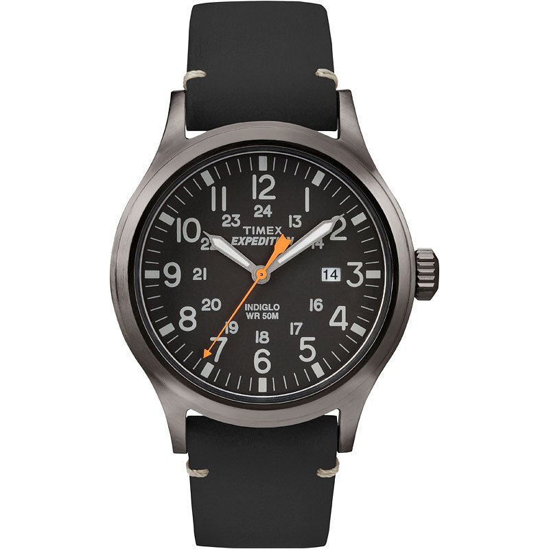 Montre cuir noir, métal anthracite, fond noir - TW4B019009J - Timex