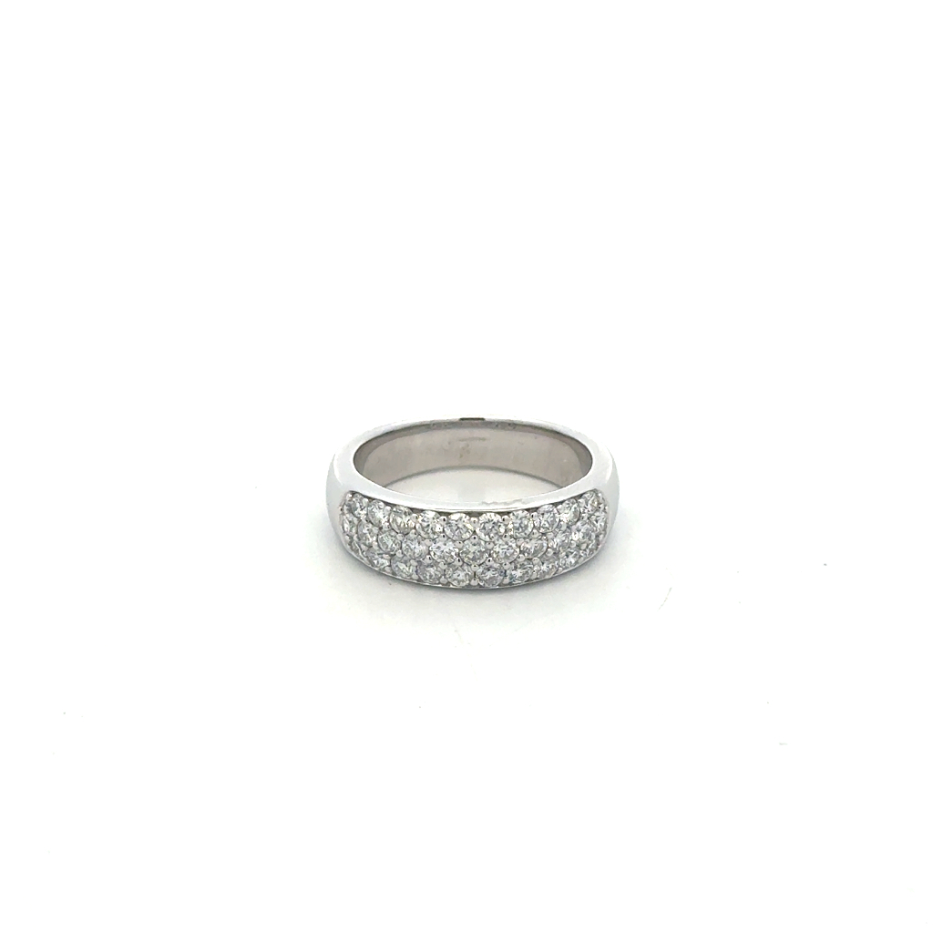 Bague or blanc 10 carats 100 points de diamants
