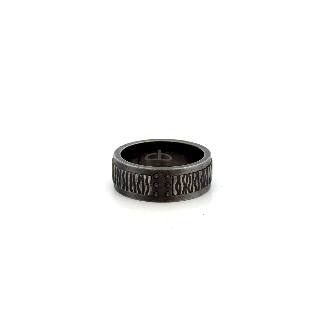 Jonc acier inoxydable anthracite