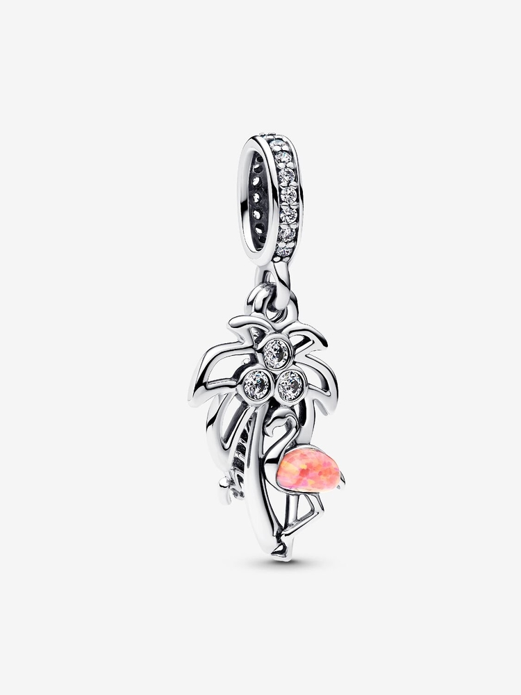Bille Miami, argent, opale rose de laboratoire, zircons incolores - 793898C01 - Pandora