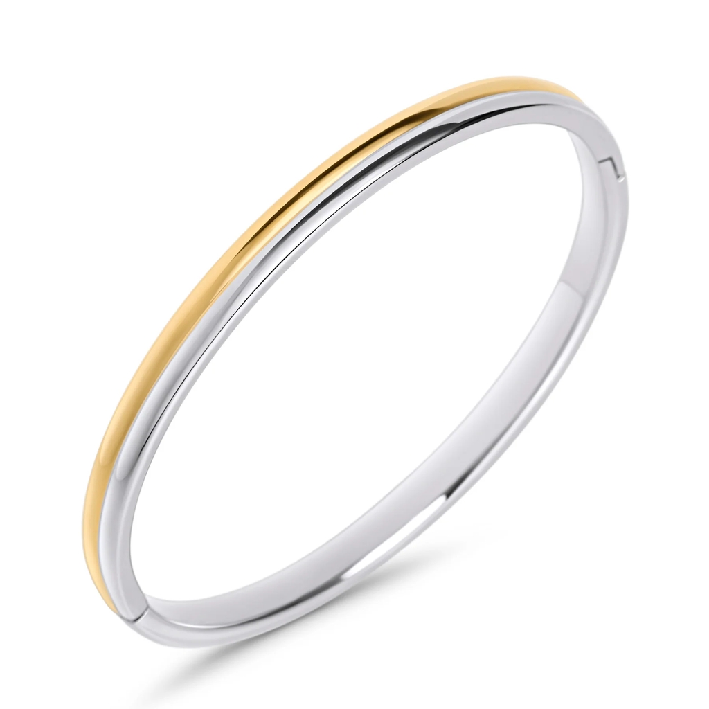 Bracelet Nuance, acier inoxydable 2 tons (blanc et jaune)