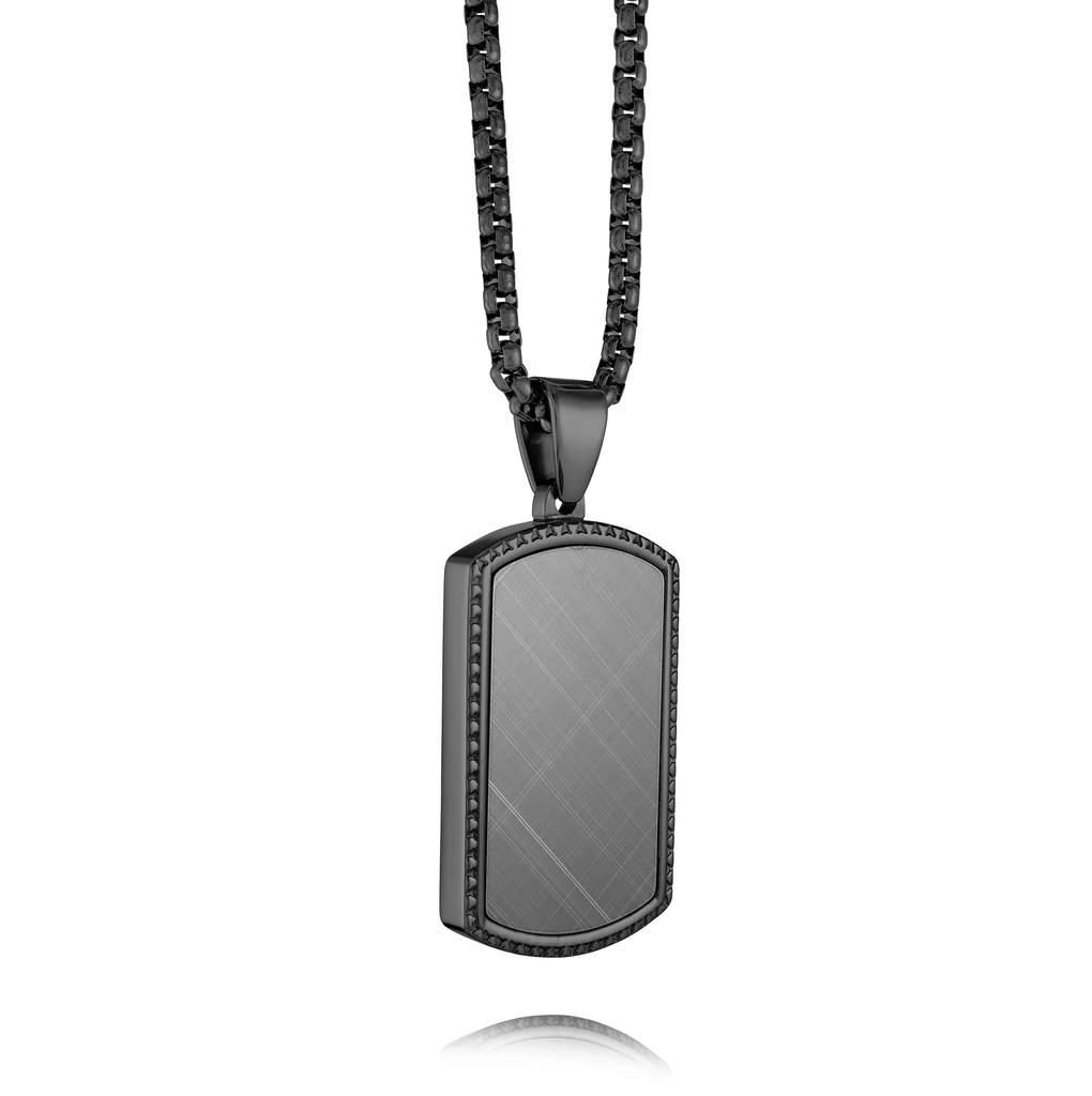 Pendentif plaque, acier noir Pendentif plaque, acier noir