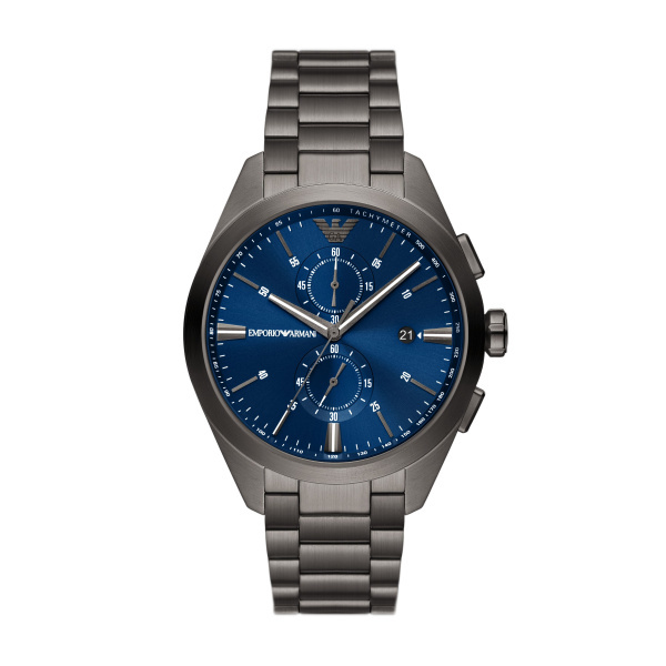 Montre acier noir, fond bleu - AR11481 - Emporio Armani