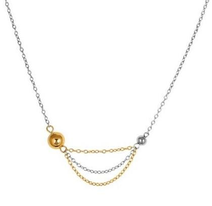 Women's 2-tone (yellow) steel necklace