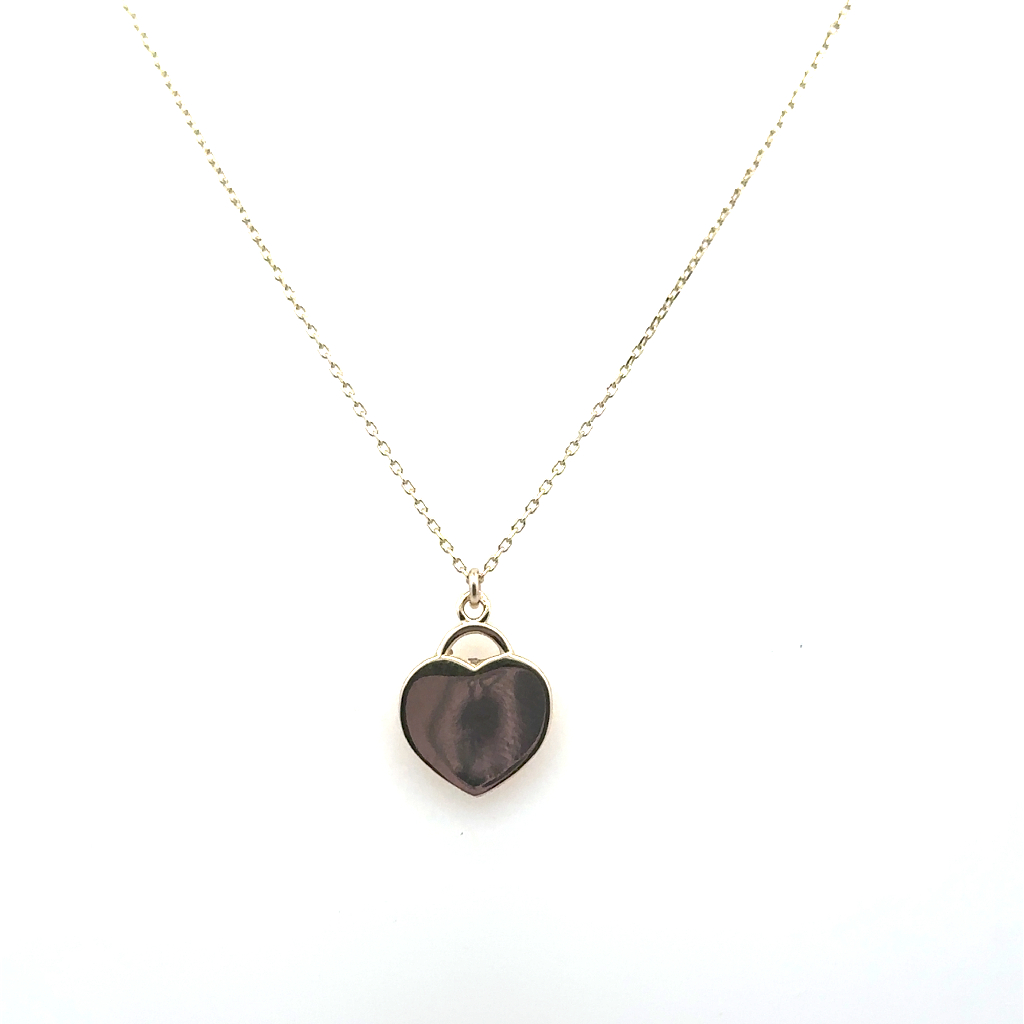 Collier coeur, or jaune 10 carats - PDG-2682-J - Exclusivités