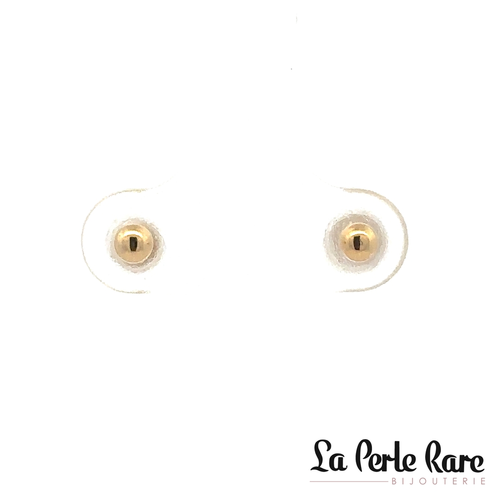 Boucles d'oreilles fixes or jaune 10 carats, 3 millimètres - 3566-3J - Exclusivités