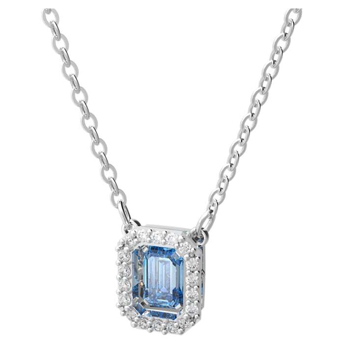 Collier métal rhodié, cristaux blancs/bleu - 5614926 - Swarovski