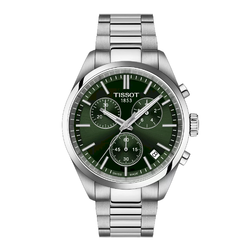 Montre PR 100 chronographe, acier inoxydable, fond vert - T150.417.11.091.00 - Tissot