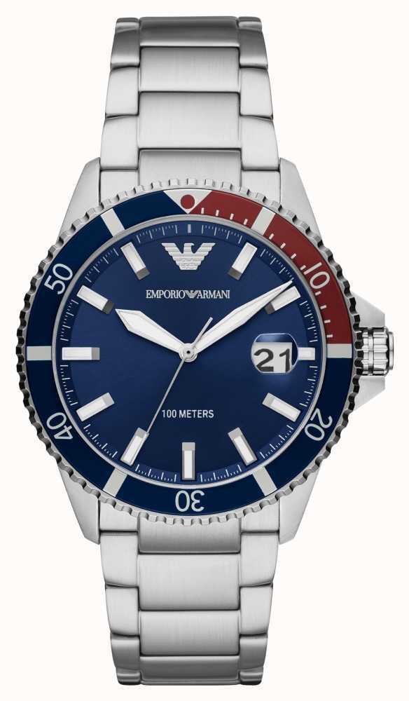 Watch with blue dial, stainless steel - AR11339 - Emporio Armani