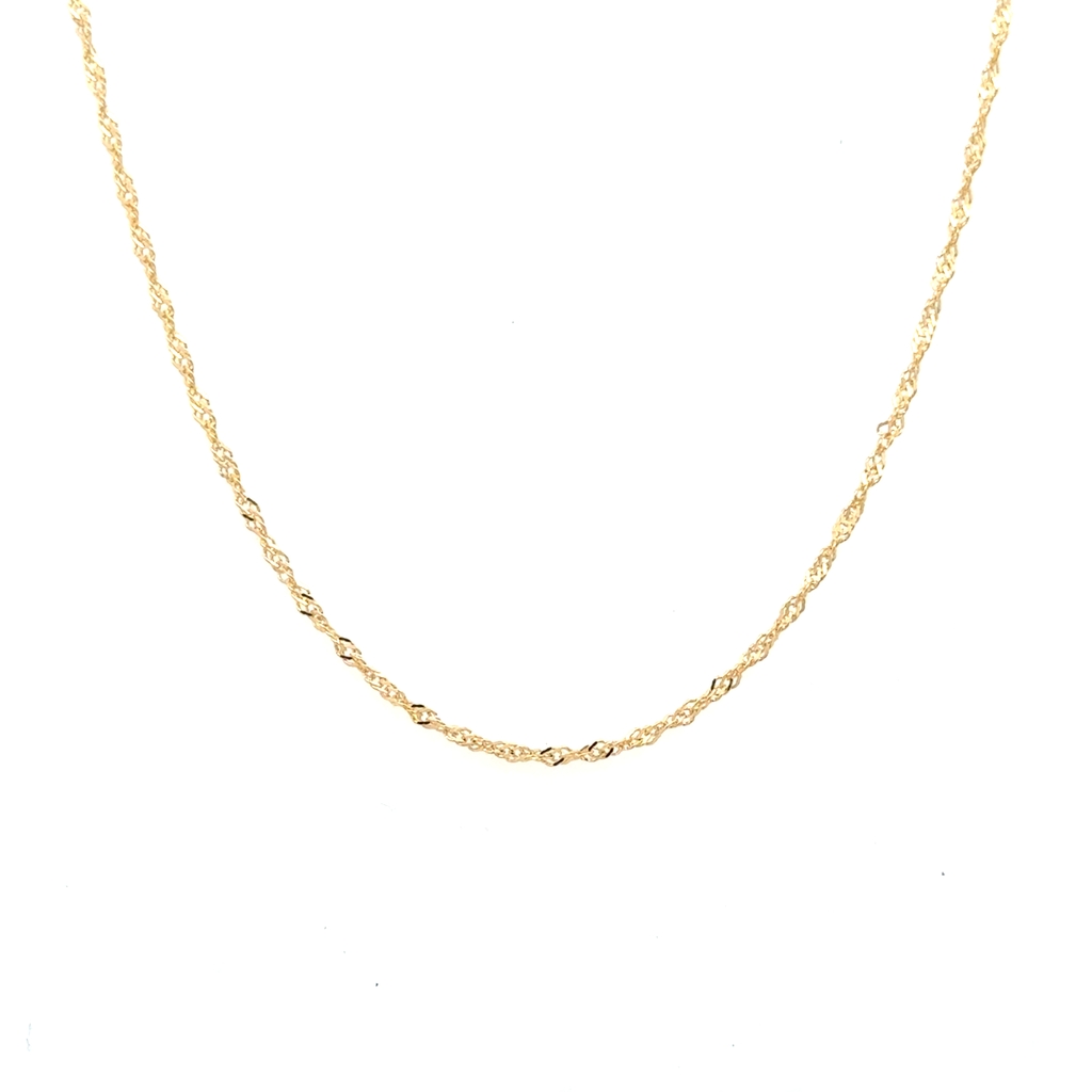 Chaîne singapour, or jaune 10 carats