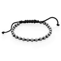 Bracelet nylon et hématites 7 po Bracelet nylon et hématites 7 po