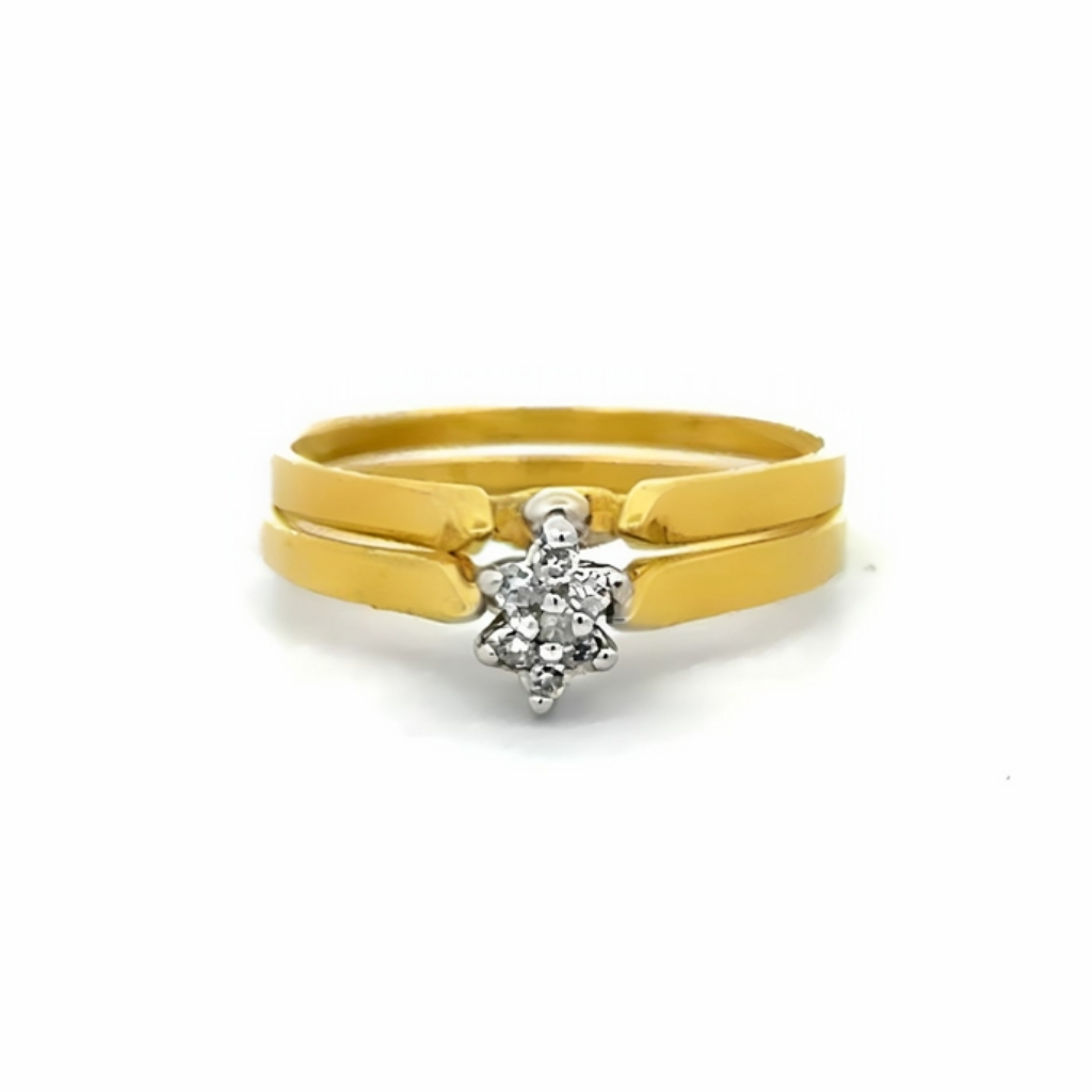 Ensemble d’alliances en or deux tons 10K avec diamants - LPR-2645 - Exclusivités