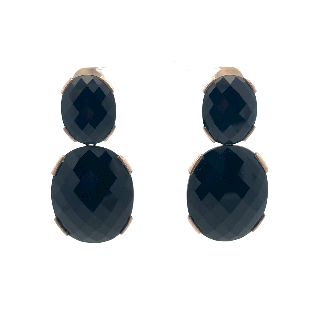 Bo pendantes argent et pierres noires - 3193 - Thomas Sabo