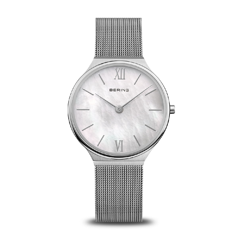 Montre acier inoxydable, fond nacré - 18434-000 - Bering