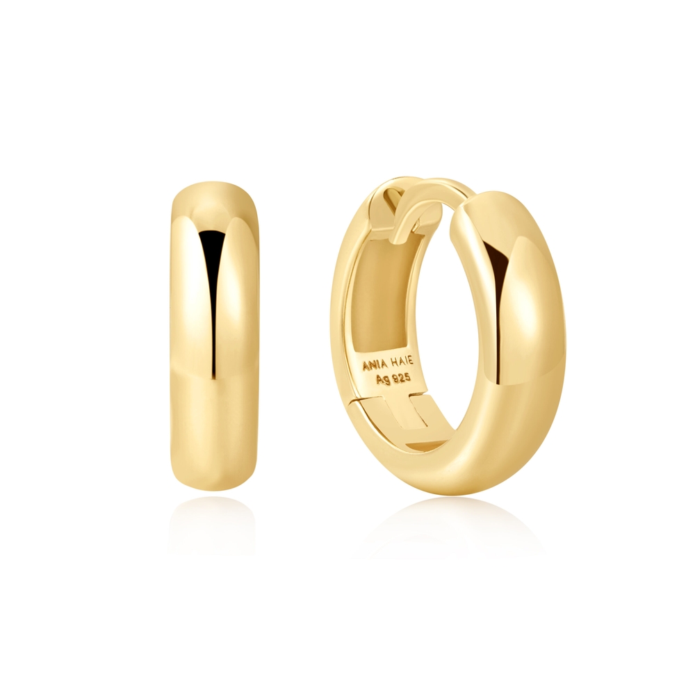 Anneaux de type huggies argent doré - E061-10G - Ania Haie