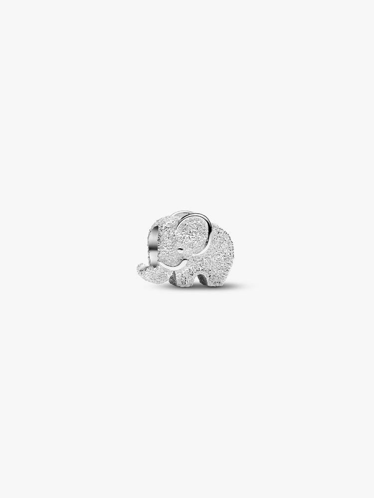 Bille mini éléphant texturé, argent