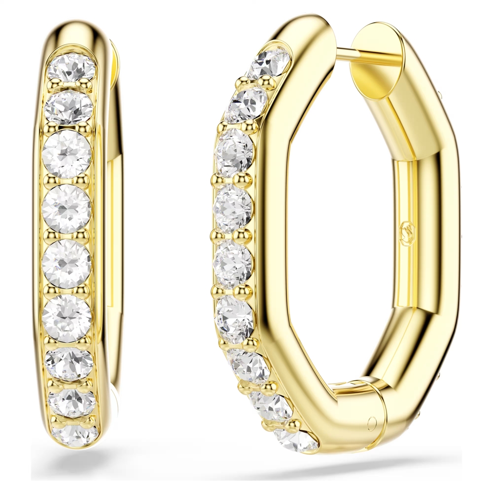 Anneaux métal doré, cristaux blancs - 5724584 - Swarovski